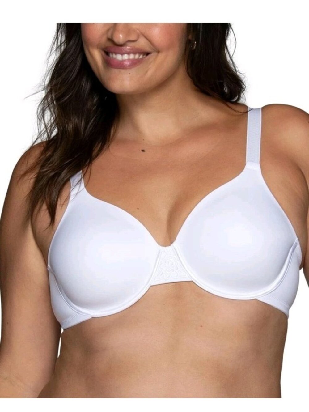 Vanity Fair 76380 Womens 42DDD Radiant Back Smoothing Bra Underwire White Lined